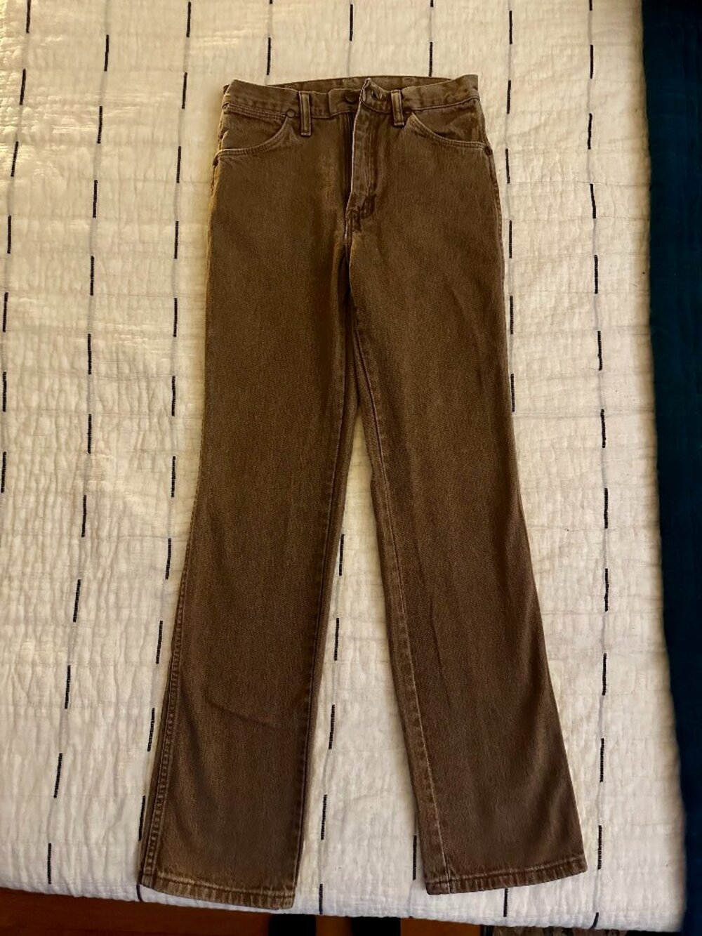 Wrangler Vintage Brown Tan Cowboy Cut High Rise Jeans 936WKW 26x32